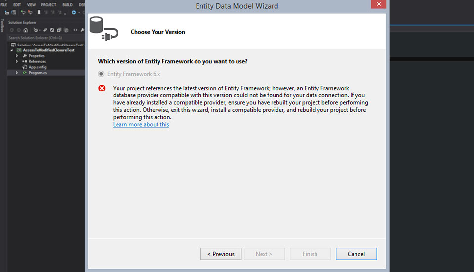 Aprenda a fazer referência Entity Framework 6 (para MySQL) no Visual Studio 2013